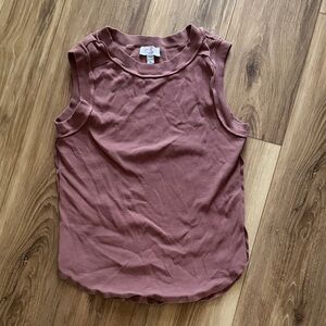 Sleeveless Ribbed Tank Top - Mauve by Moco Boutique